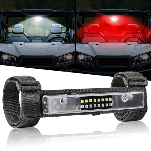 UTV Dome Light, FASTCHOY AUTO Roll Bar Light Interior Dome Lights Red and White