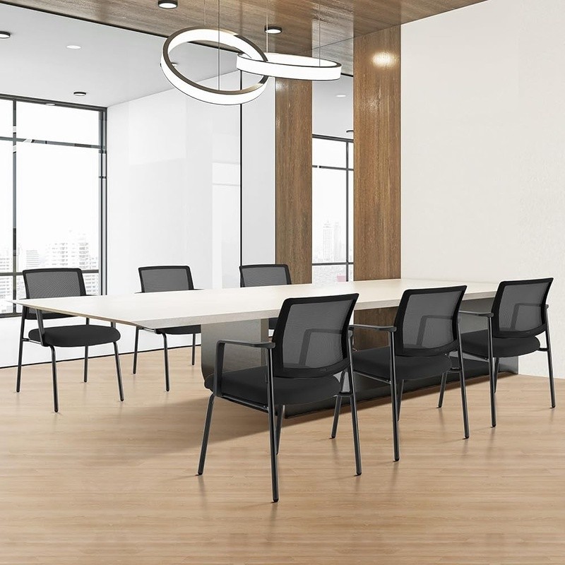 Ergonomic Stackable Office Chair W/ Breathable Mesh Backrest Comfort Support New