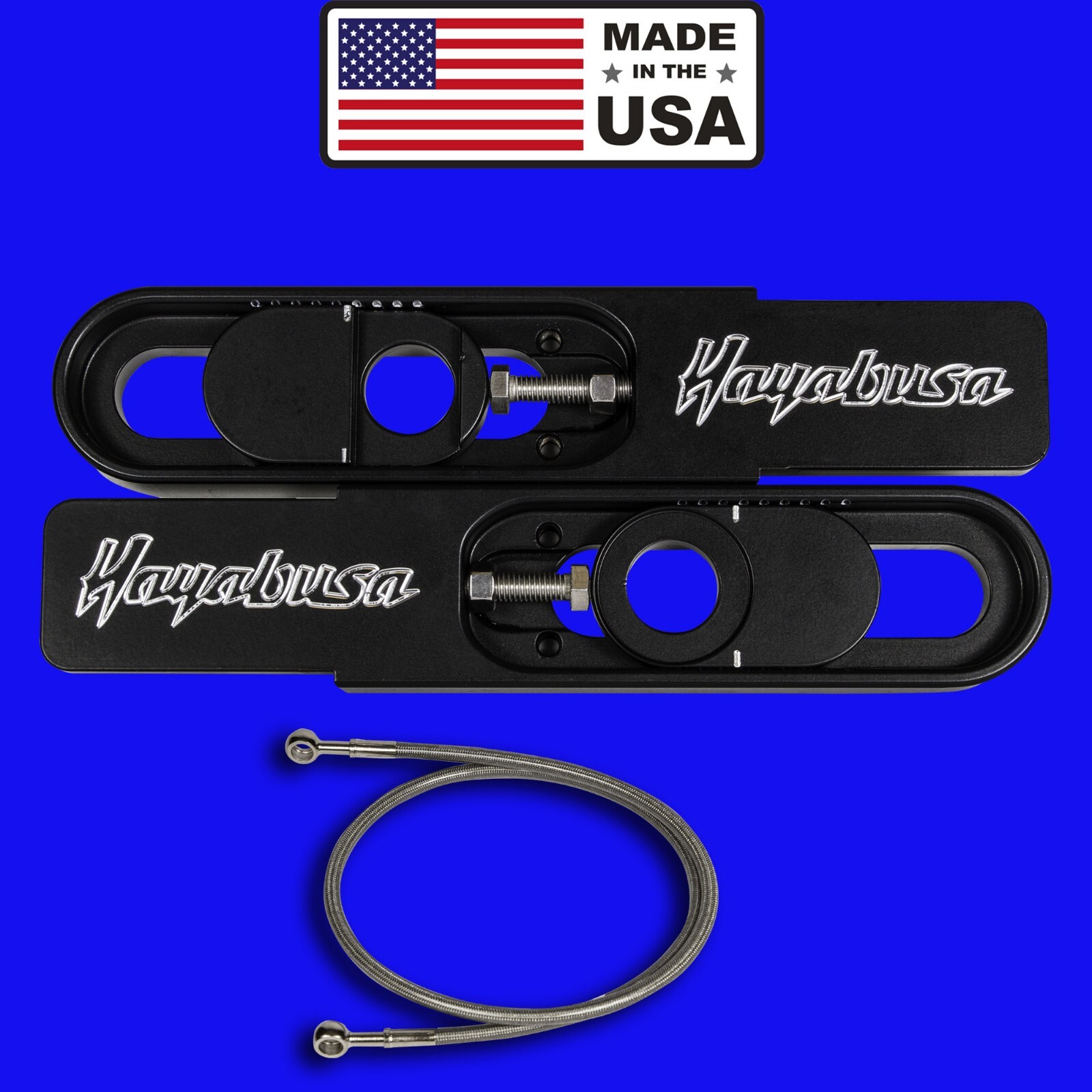 2008 Suzuki Hayabusa swingarm extensions, ABS Brake Line "Made In The USA"