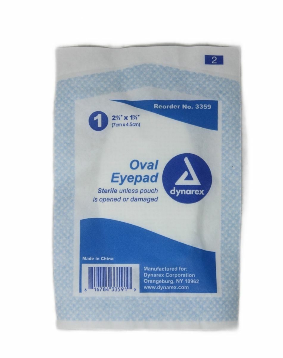 Dynarex 3359 Sterile Oval Eye Pads - 10CT