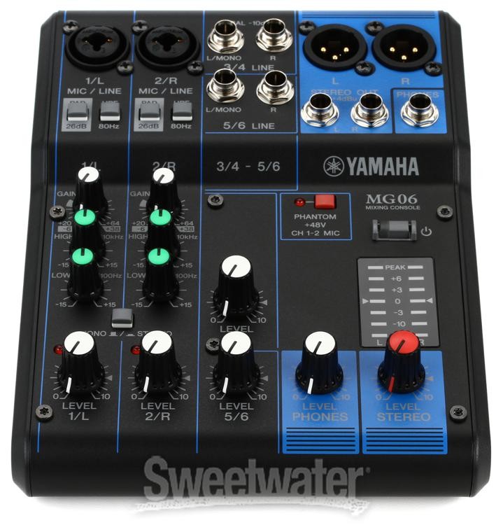 Yamaha MG06 6-channel Analog Mixer