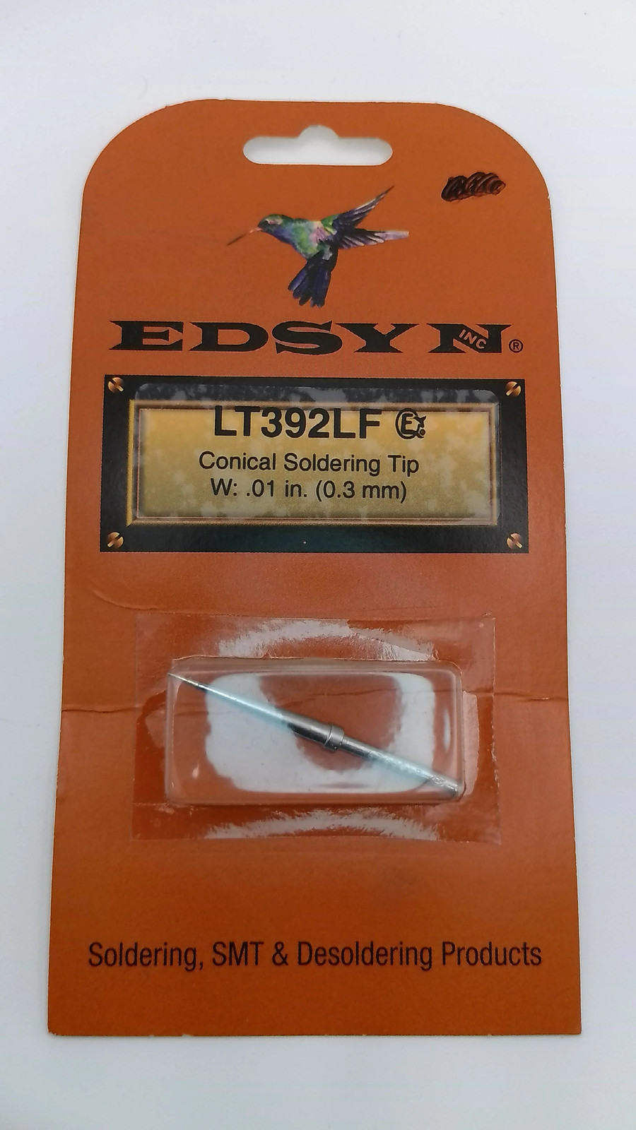 Edsyn LT392LF LONER High-Temp Conical Soldering Tip - 0.01" (0.3mm) for Lead-Fr