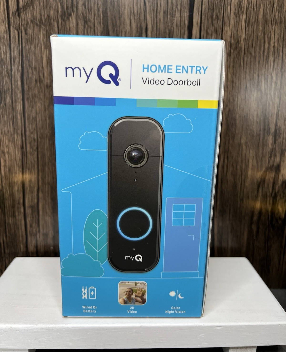 myQ Home Entry Video Doorbell Wi-Fi Night Vision Motion Black