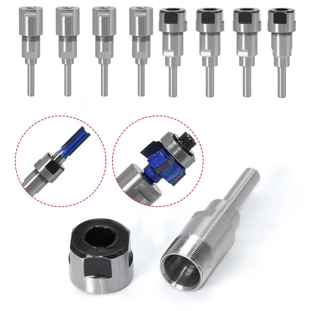 Carbon Steel Router Bit Adapter Extender for High Strength and Hardness