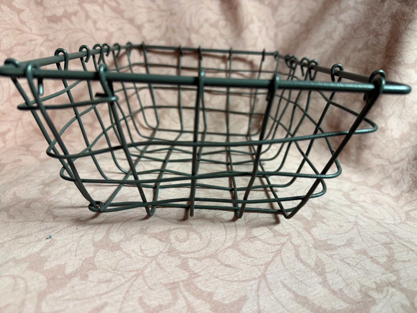 Primitive Free Form Wire 11" Basket Rectangular Industrial Farmhouse Style