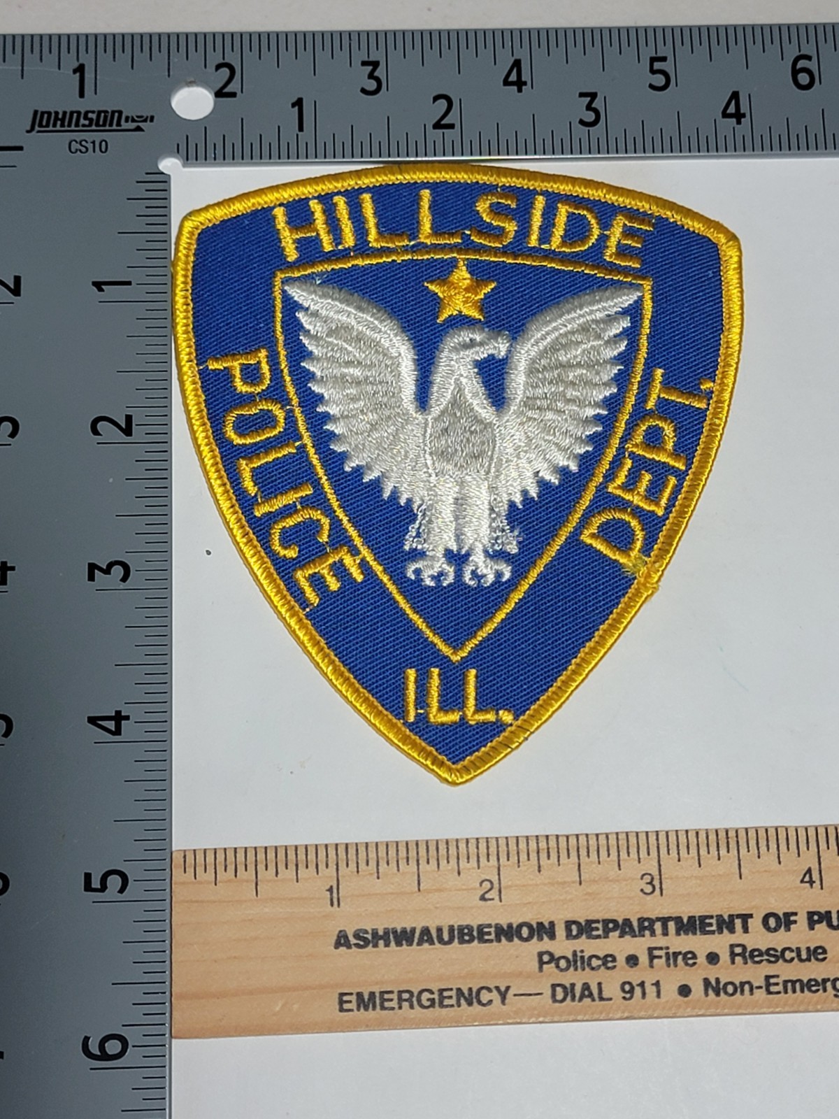 MK2 8B Police patch Illinois Hillside Yellow Lettering ILL.