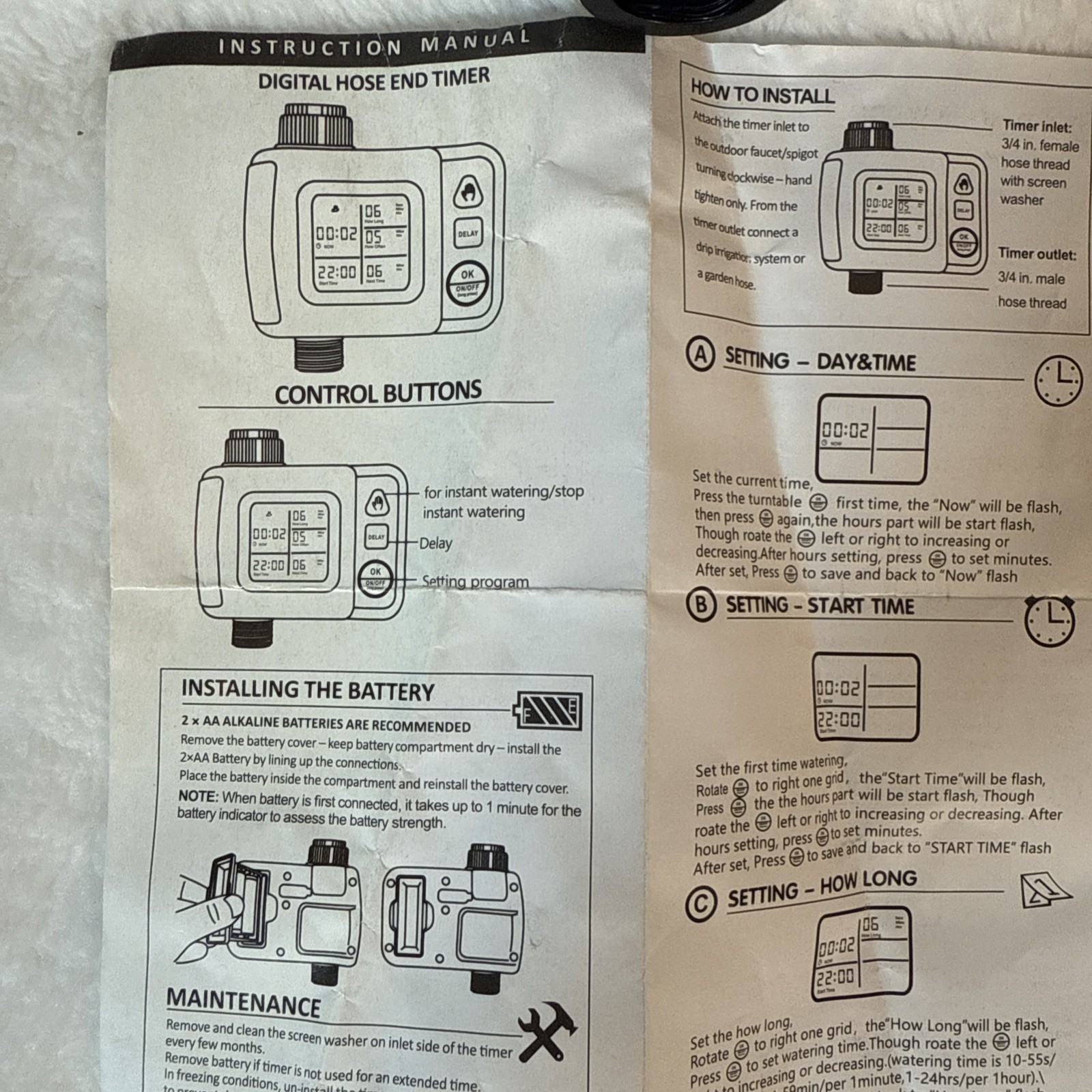 NBBX Digital Hose End Timer Battery Operated