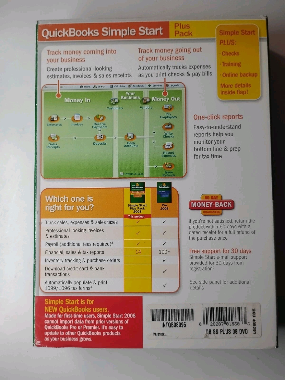 QuickBooks Simple Start 2008 Essentials Edition Financial Windows Vista 2000 XP