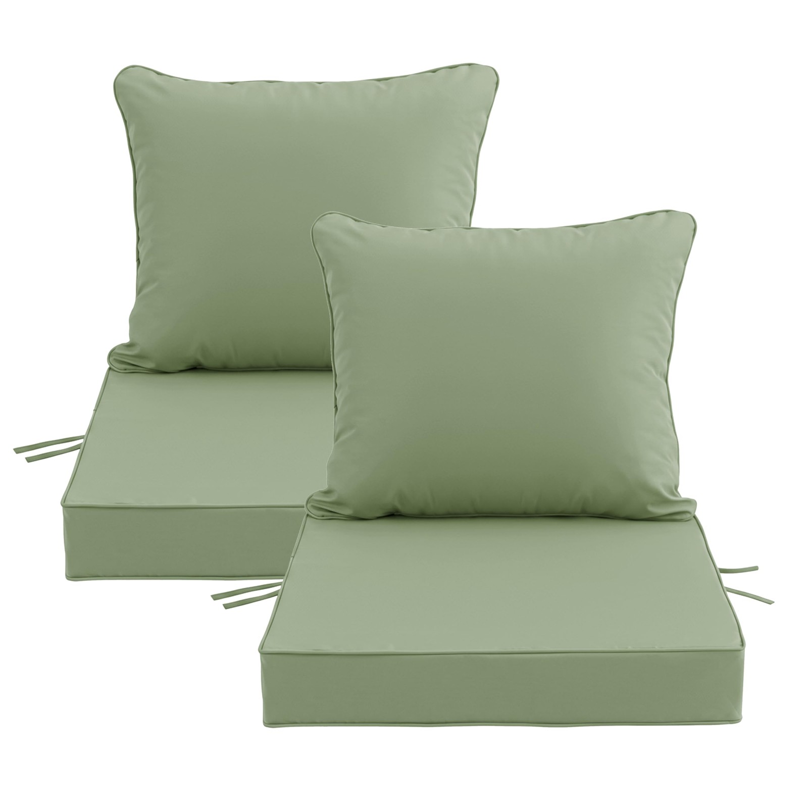 24x24 Inch Outdoor Chair Cushions Set of 2, Patio Furniture Cushions - Remova...