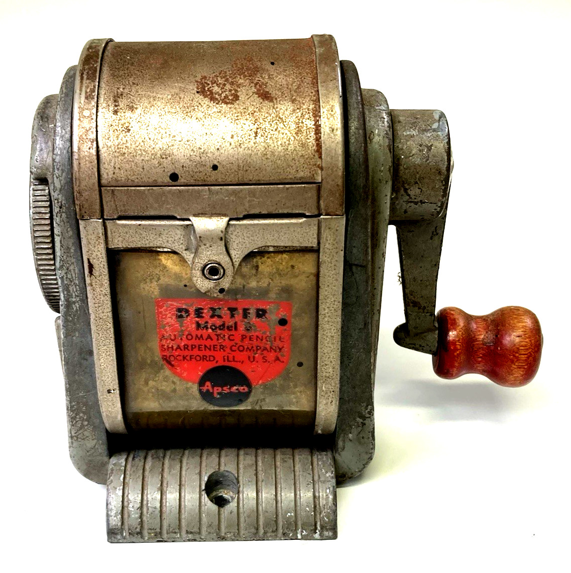 Antique Dexter Pencil Sharpener Model #1 Wood Handle Pat. 1900-1921,  Free Ship