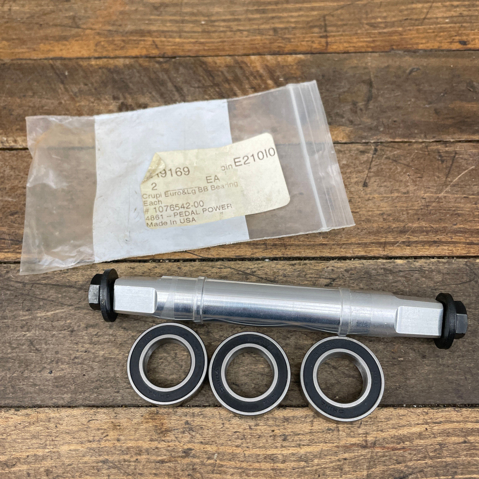Vintage Crupi Bottom Bracket 120 mm Spindle Parts Sealed Bearing Aluminum Square