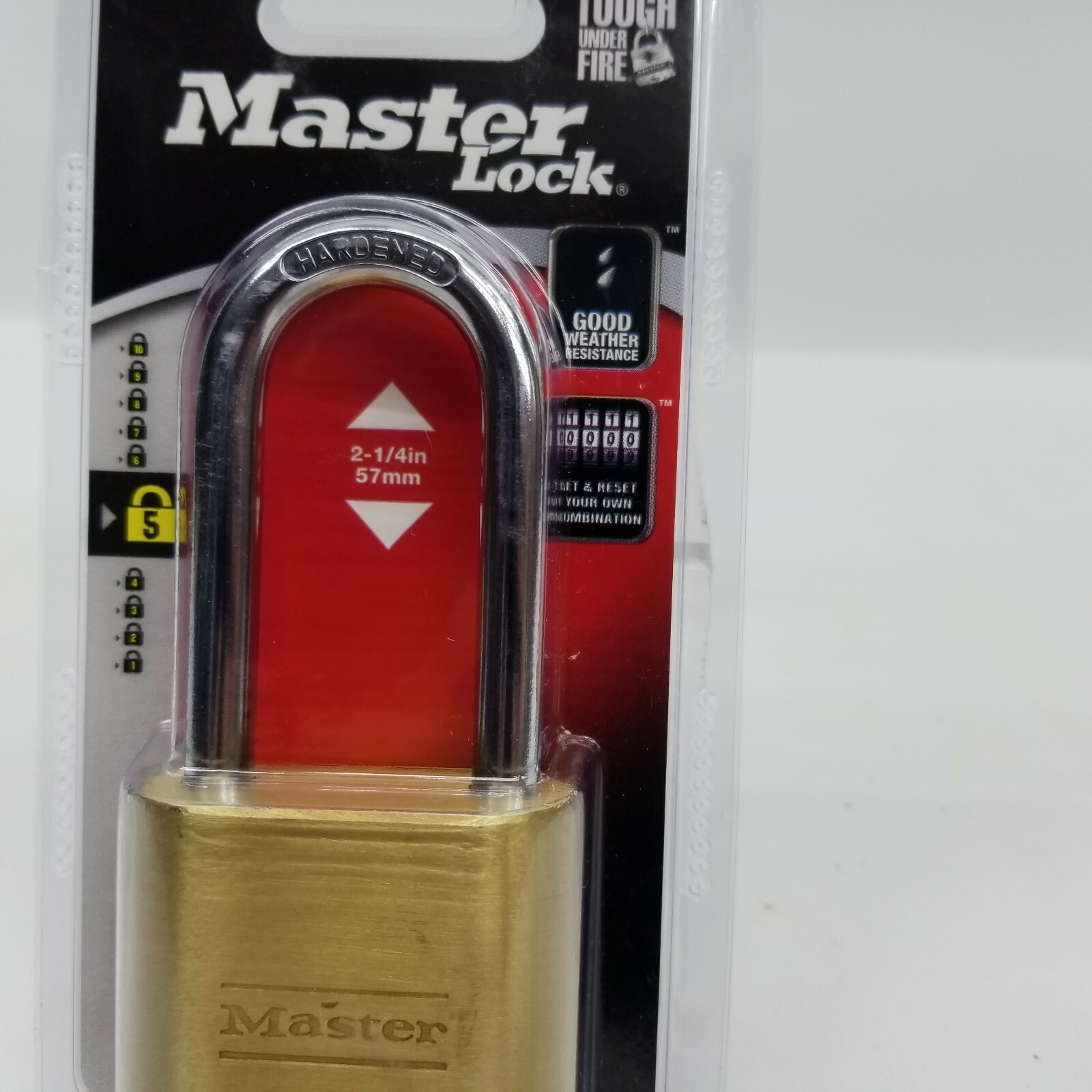 Master Lock 175DLH Resettable Combination Padlock Hardened 2.25 Shackle