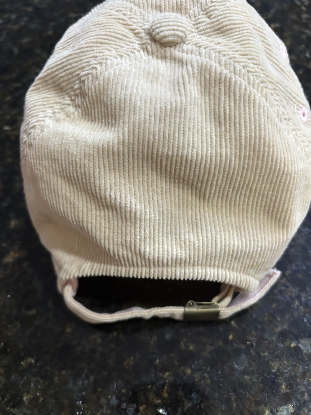 American Eagle Tan Corduroy Baseball Cap Adjustable 1 Size Embroidered Logo EUC