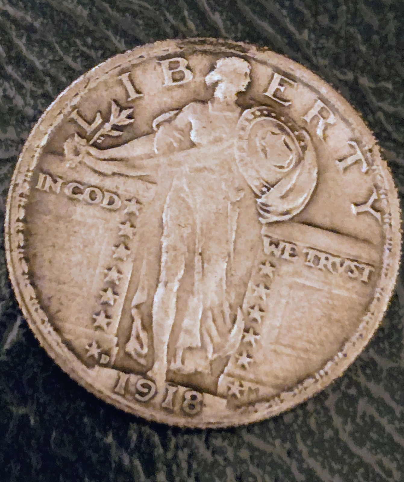 1918-D Standing Liberty Quarter.