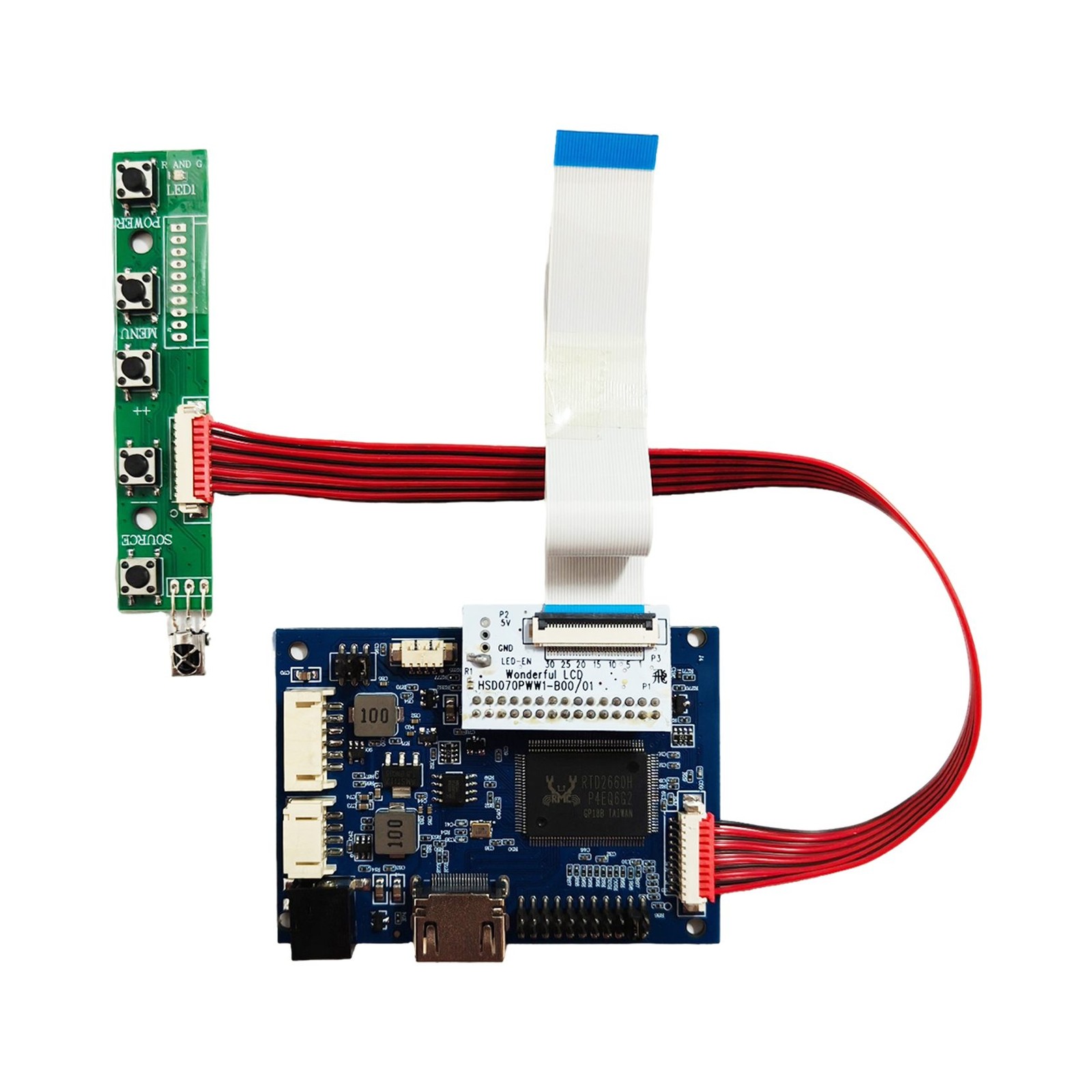 H/D Audio Controller Board for 7 Inch 1280x800 LVDS LCD Screen HSD070PWW1