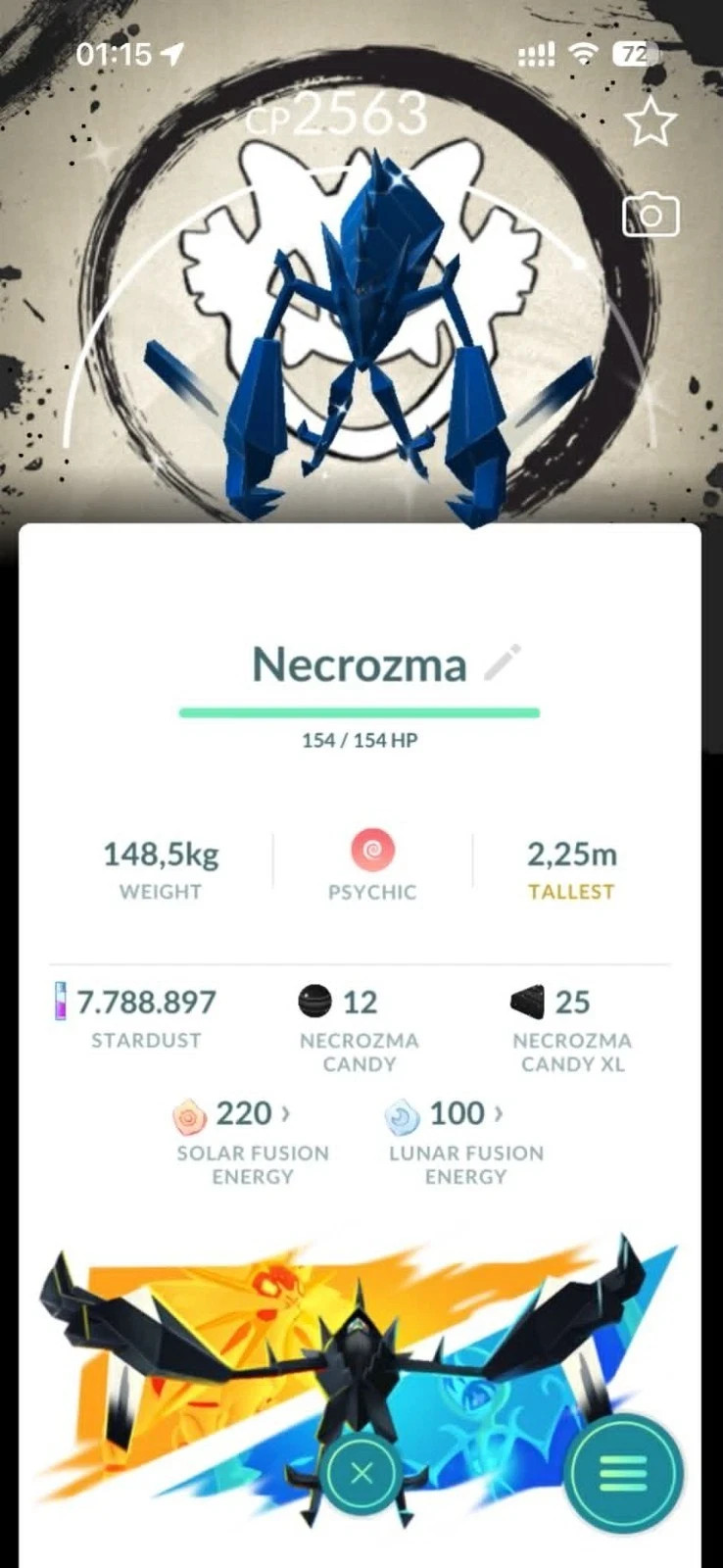 Pokémon G0 - Shiny Necrozma Special Background Go Fest 2026 -- Mini P T C