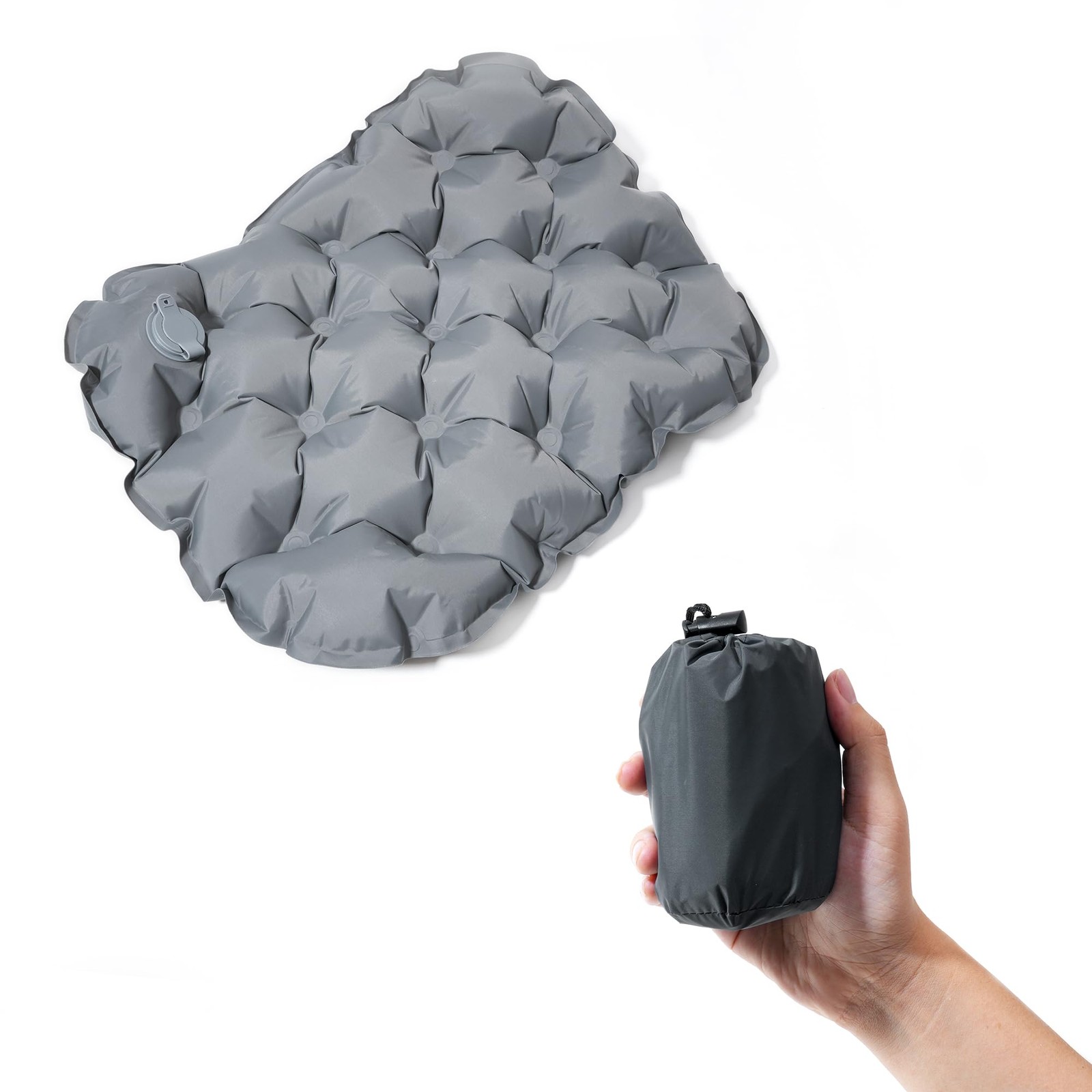Inflatable Seat Cushion for Airplane Travel Waterproof Air Pad with Repair Ki...