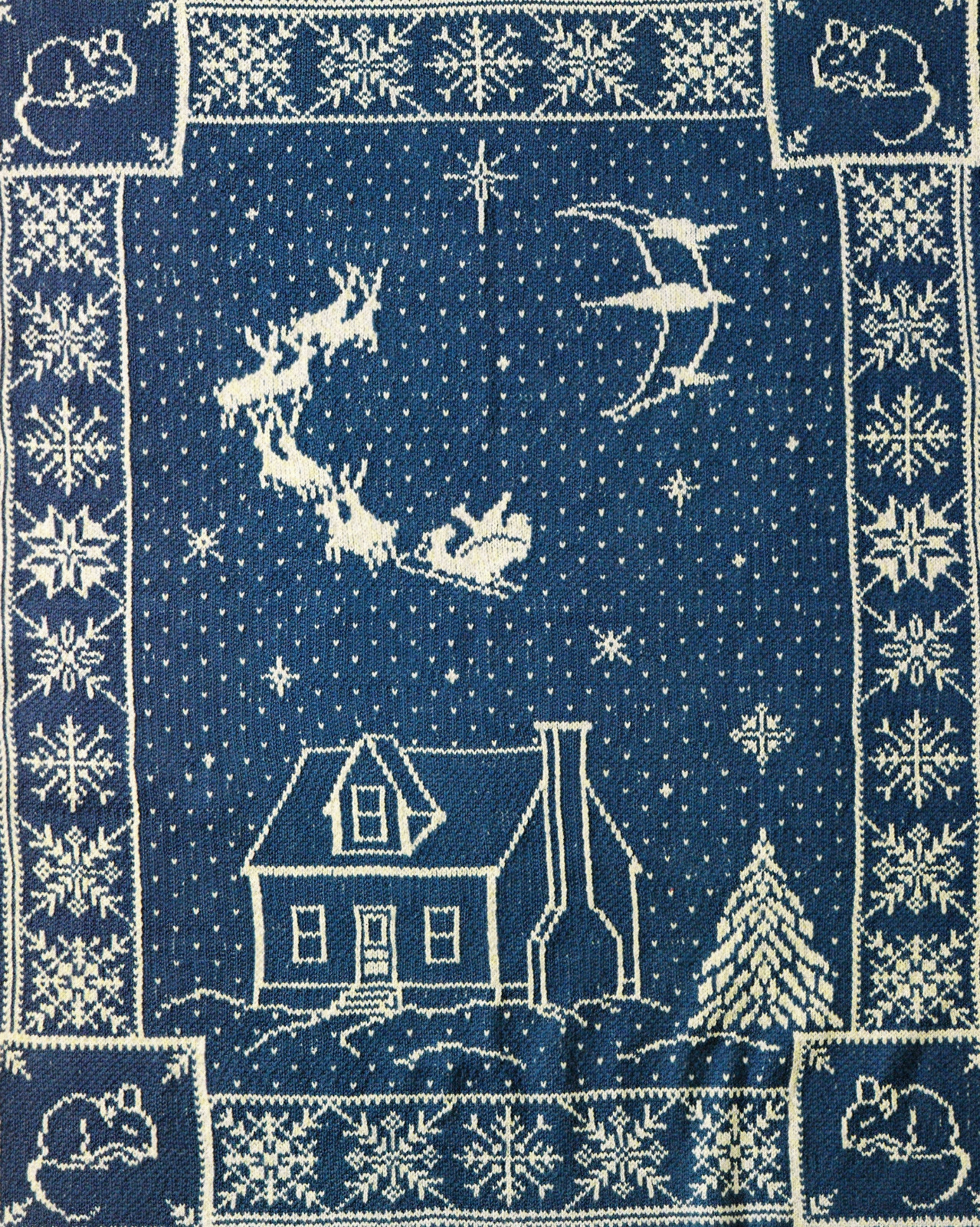 Christmas Afghans Three Double Knitting Patterns Vintage