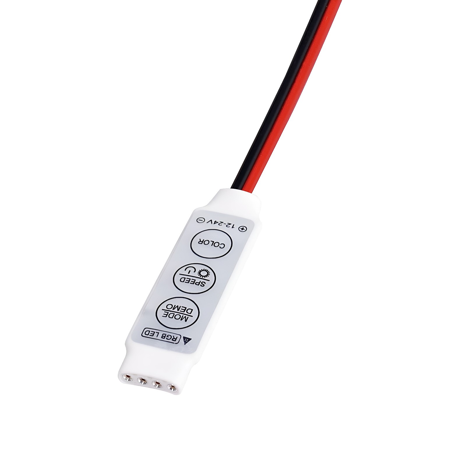 ABI 4-Pin Mini RGB LED Controller 3-Key Dimmer for LED Strip Lights 12V 24V