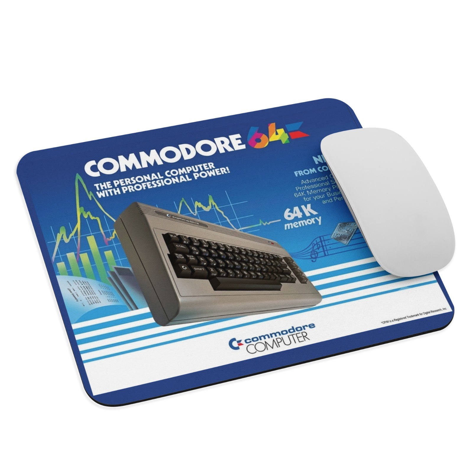 Commodore 64 BOX- Retro Mouse Pad – The Ultimate 80s Tech Nostalgia! 9.5" x 7.75