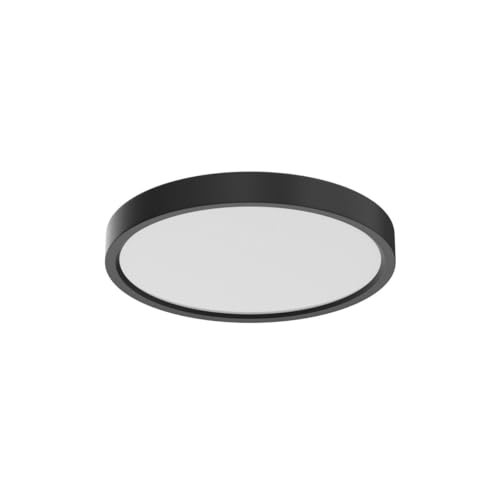Dimmable LED Flush Mount Ceiling Light with Remote Control, 8.7inch Black