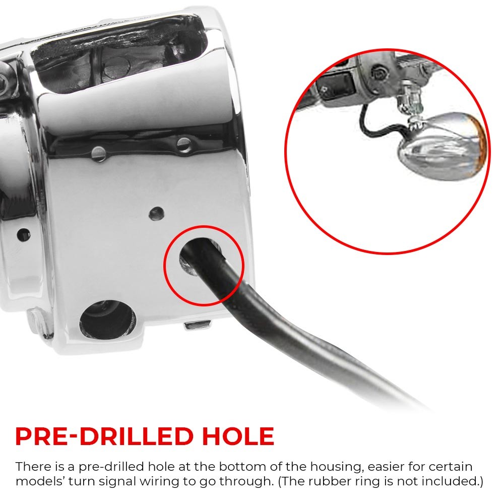 Chrome Hand Control Switch Housing Covers For Harley Sportster 1200 Softail Dyna