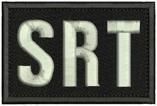 SRT EMBROIDERY PATCH 2 1/2X4'' VELCR@ ON BACK