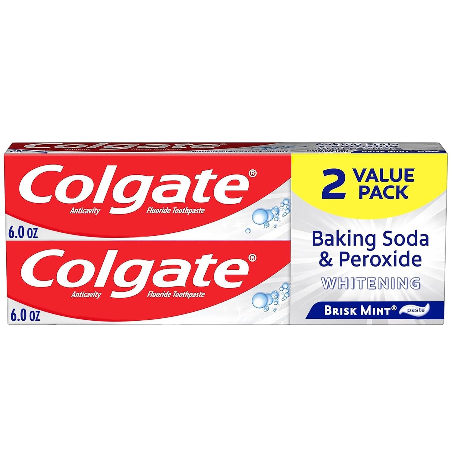 Colgate Baking Soda & Peroxide Toothpaste - 6 Ounce (Pack of 2)