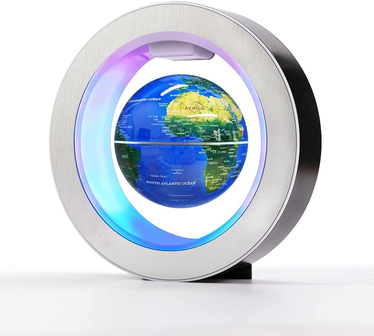 Flagest Magnetic Levitation Floating Globe - Levitating O Shape Globe with LED L