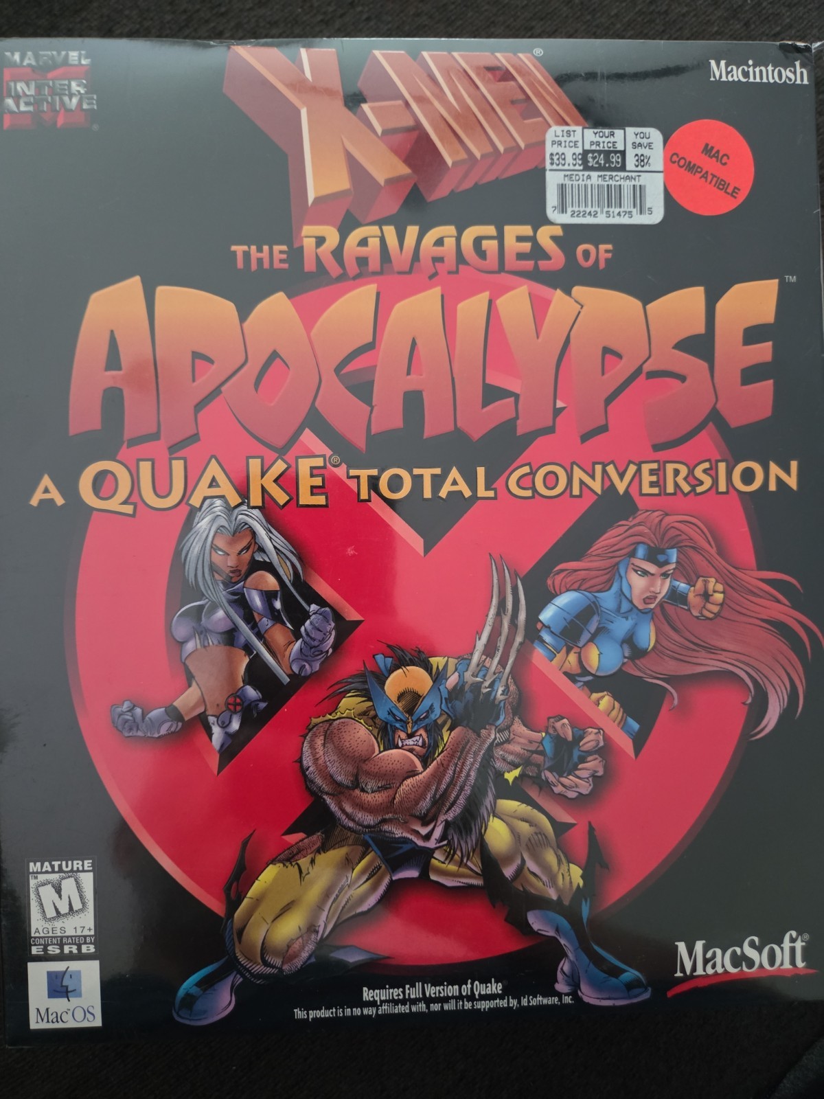 X-Men: The Ravages of Apocalypse PC CD-ROM Quake Game Expansion Pack Sealed!