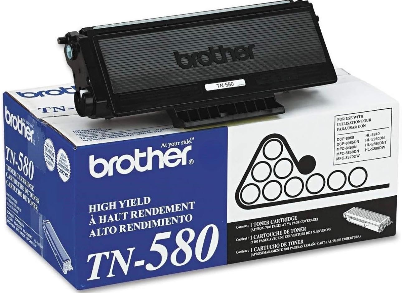 Brother TN‑580 Black Original Toner Cartridge
