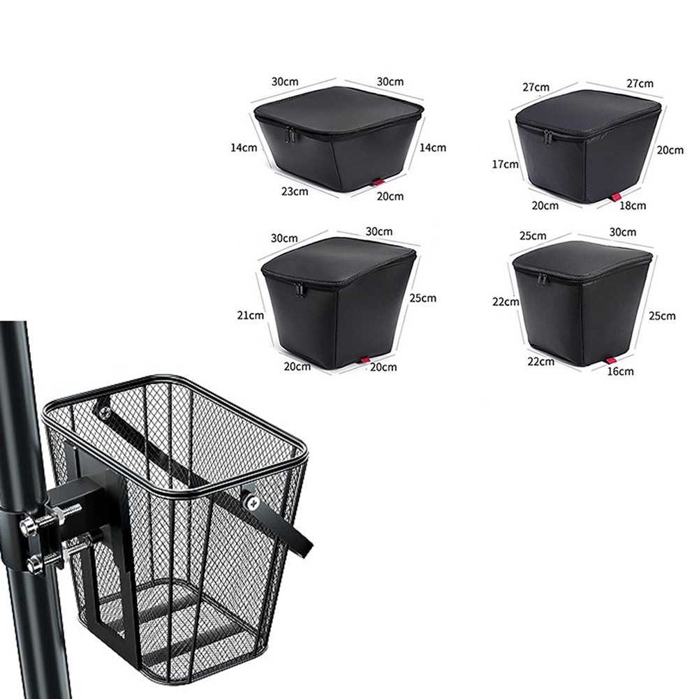 Spacious Inner Bag for Electric Bike Basket Sturdy and Rustproof Design