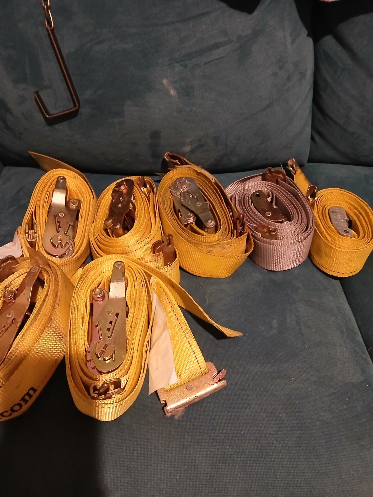 7 used Ratchet Straps E Track Load Enclosed Cargo Van/Trailer Tie Downs