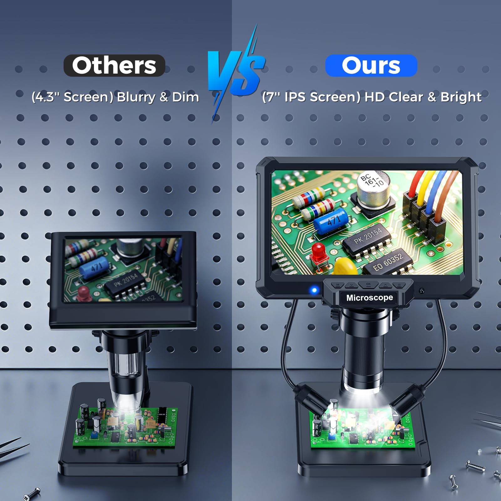 7Inch 1200X Digital Microscope for Electronics Repair