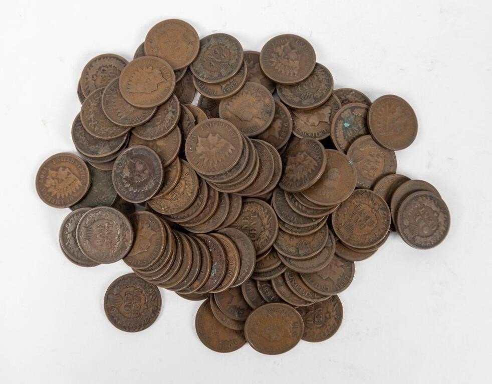 Circulated Indian Head Cents from 1880-1899-lot of 5 Selling For cheap