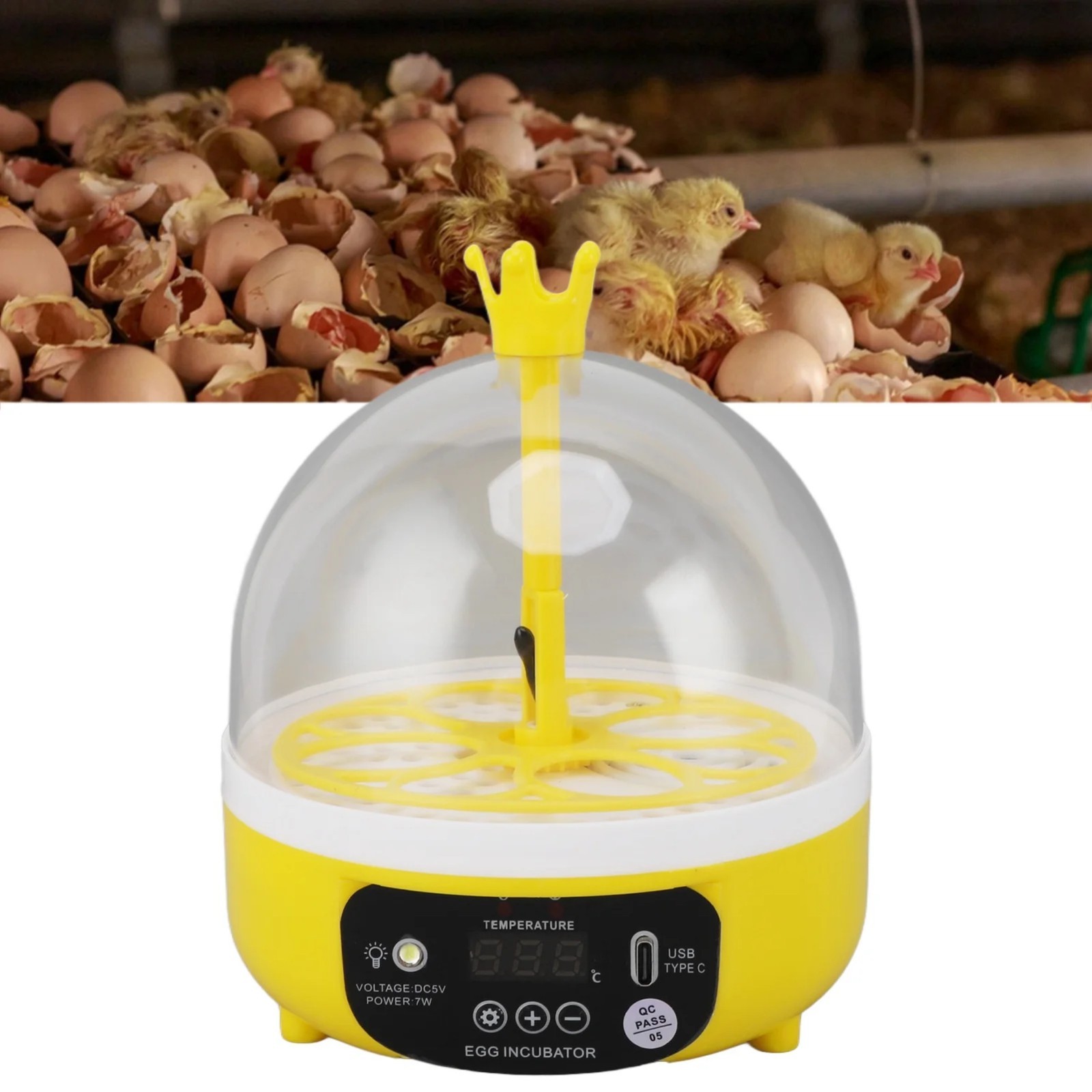 Home Egg Incubator Automatic Temperature Humidity Control Poultry.