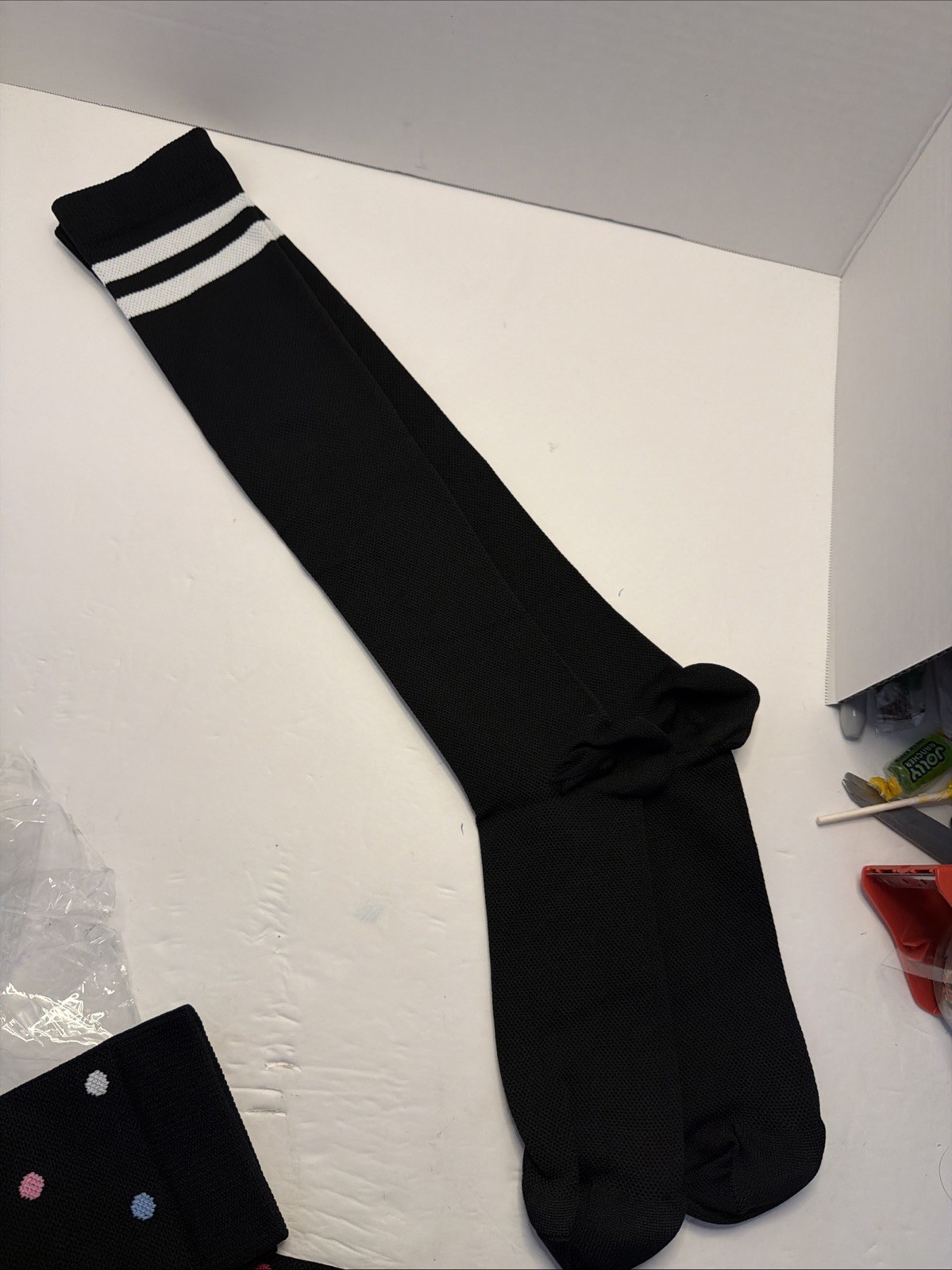 Women’s Compression Socks 2 Pair. Knee High. L/XL. Patterns. New.
