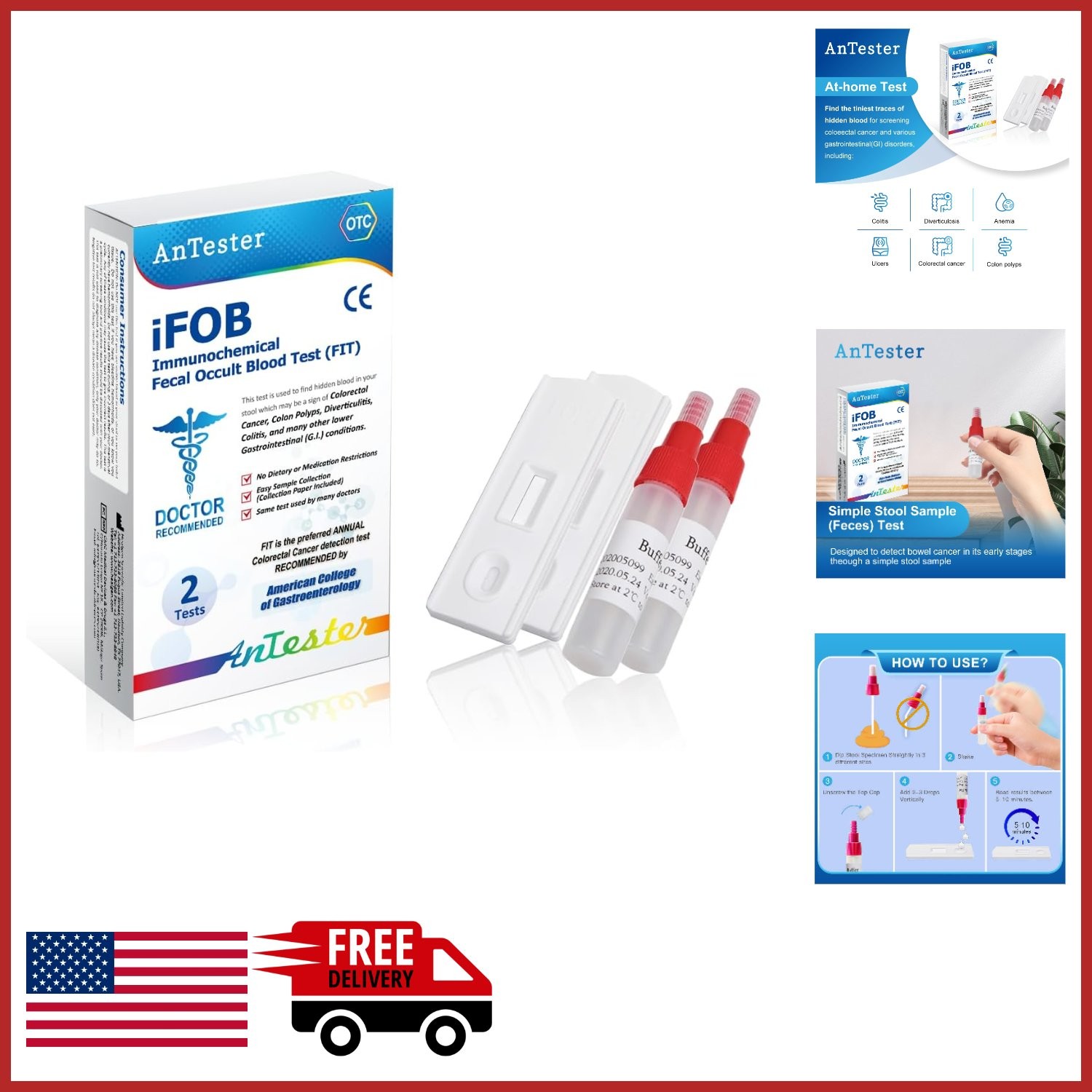 Home Colon Cancer Screening Kit - Accurate Results with Simple Stool Test