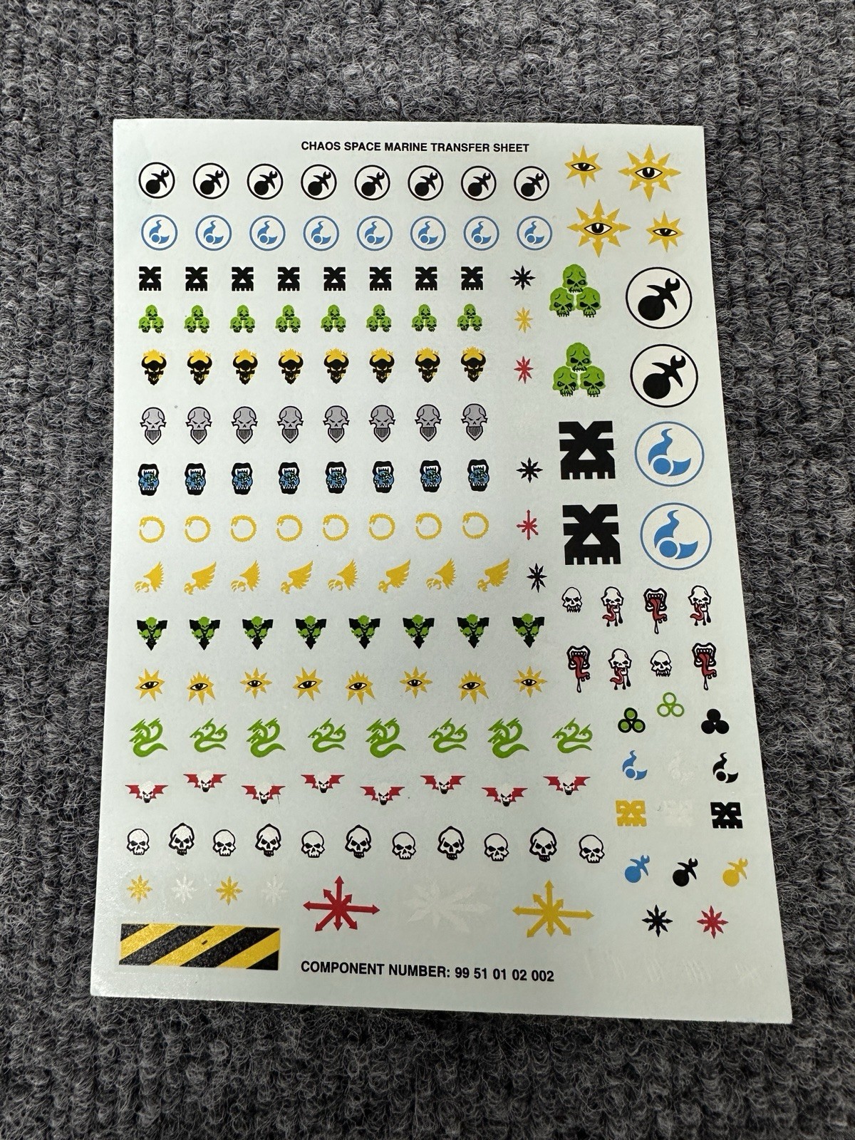 Games Workshop Decal Transfer Sheets Chaos Space Marines - FREE SHIPPING!
