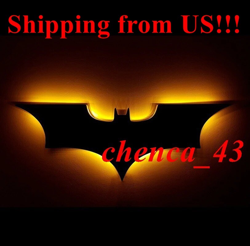 New in US!!! Atmosphere The Batman Logo LED Night Light Wireless Remote Control