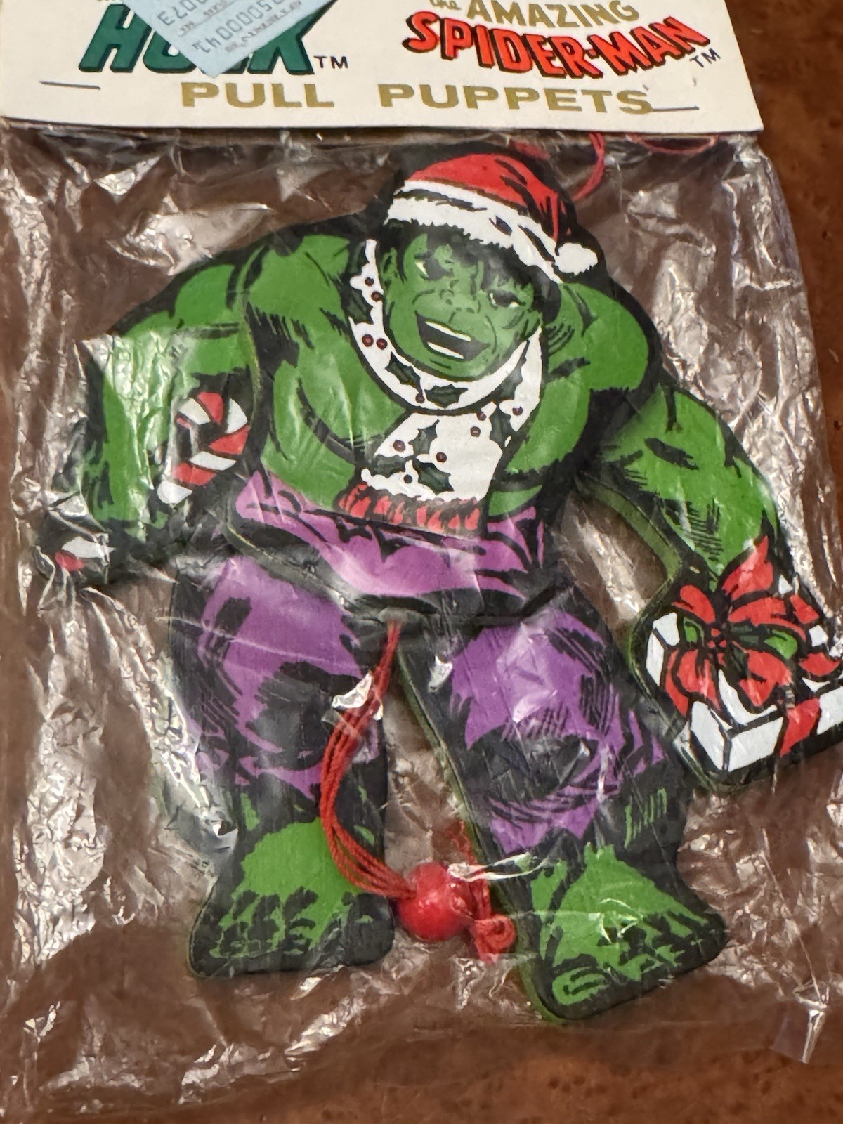 1981 Marvel Comics Kurt S Adler The Hulk Pull Puppet Ornament NEW