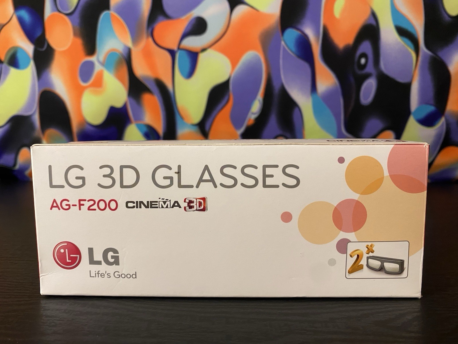 LG 3D Glasses AG F200 Cinema Glasses 2-Pack (Boxed) White Frames For 3D Movies
