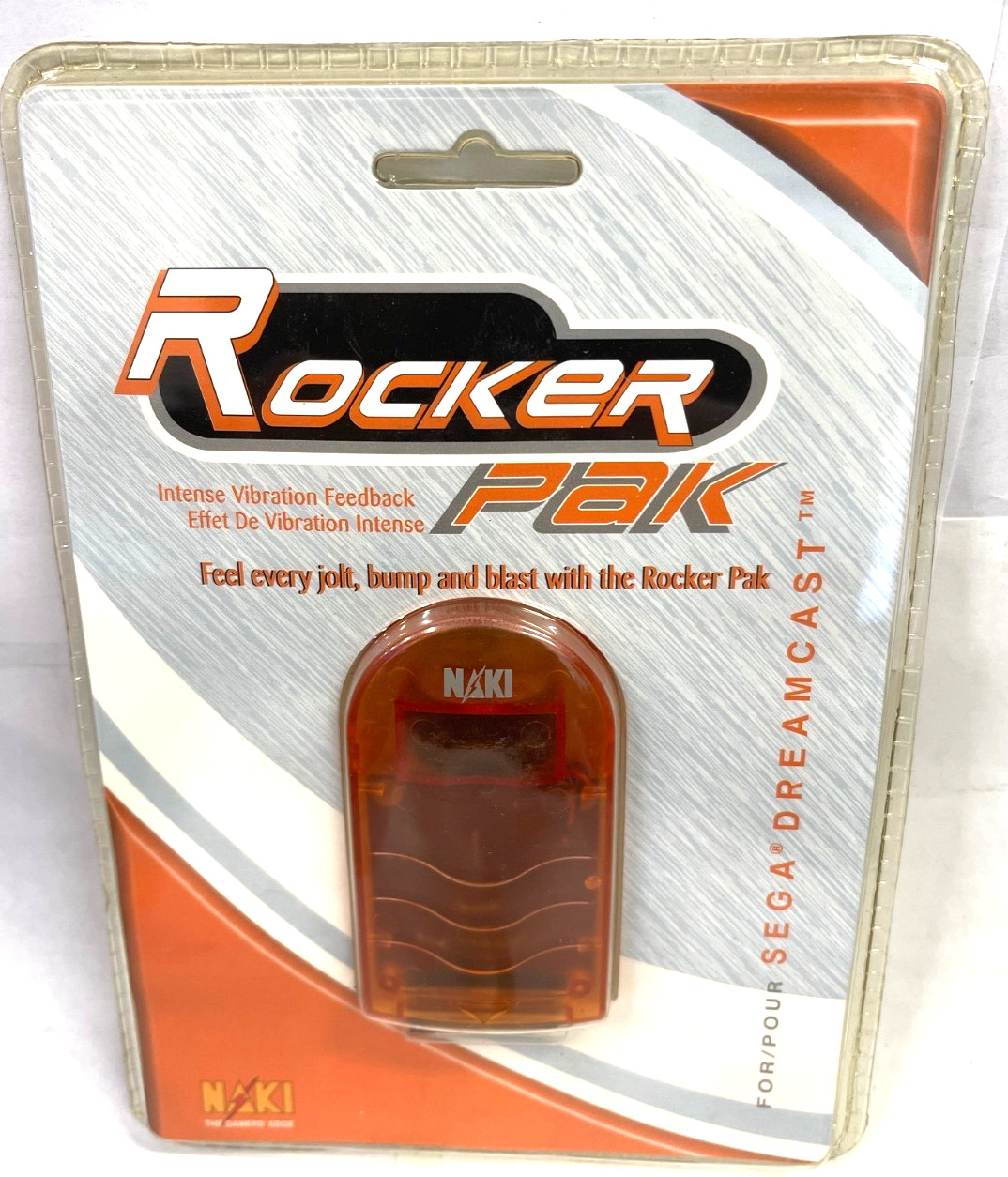 NEW NAKI Orange Vibration Jump Rumble Tremor Rocker pack for Sega Dreamcast #i13