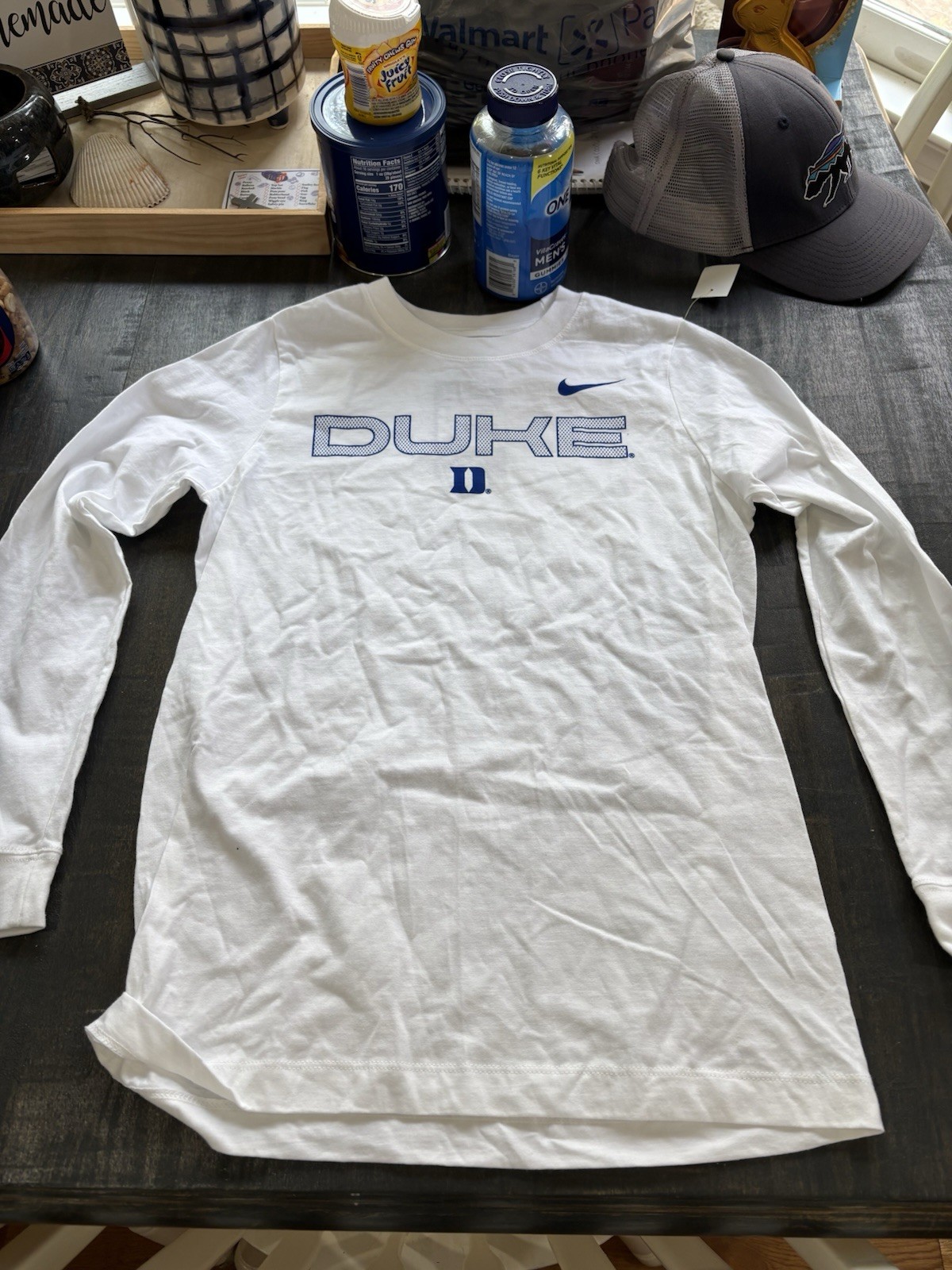 Nike Tee NCAA Duke Blue Devils Youth Medium Long Sleeve Shirt NWT