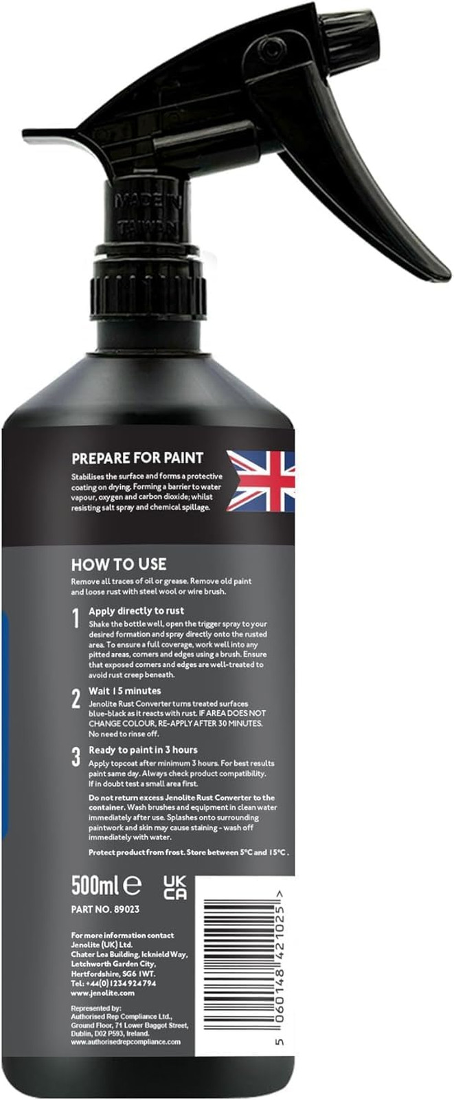 Rust Converter Trigger Spray, Rust Encapsulator for Metal 1X16.9Oz