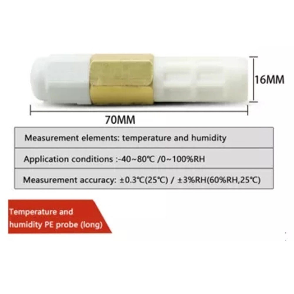 DC 5V-28V Temperature & Humidity Sensor PE Waterproof Probe RS485 US