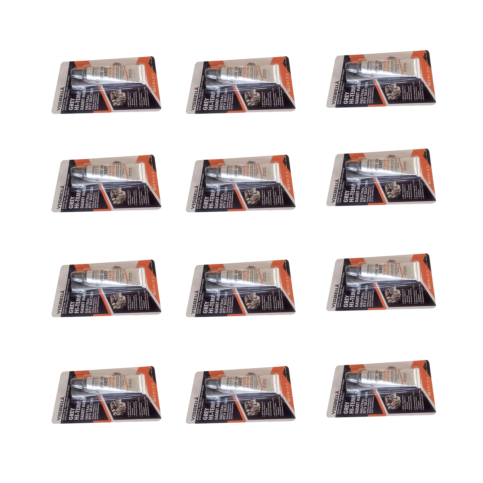 12pcs 32g RTV Hi-Temp Gasket Silicone Maker Resists Oil, Water and Anti-Freeze