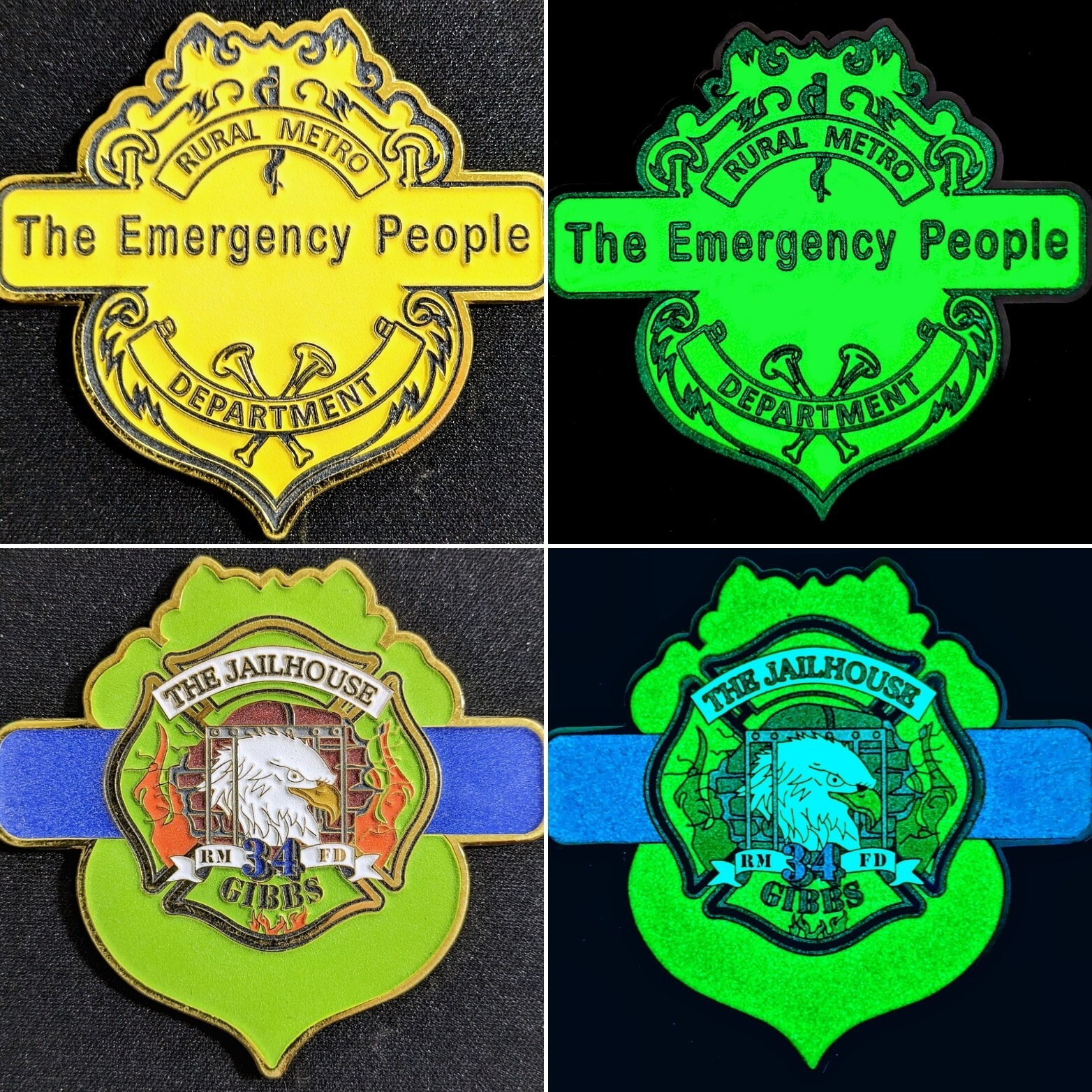 Rural Metro Knox County, Tennessee Challenge Coin - Glows in the dark