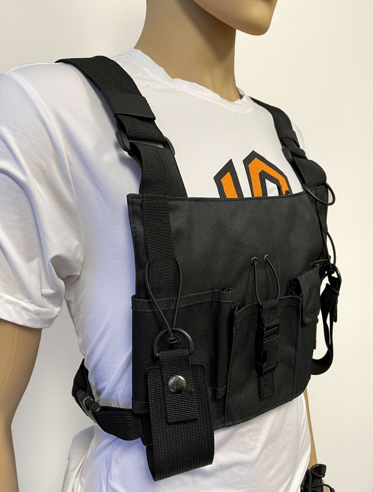 MOLLE Advanced X-Large Tactical Chest Vest with Adjustable Panel Radio Pockets
