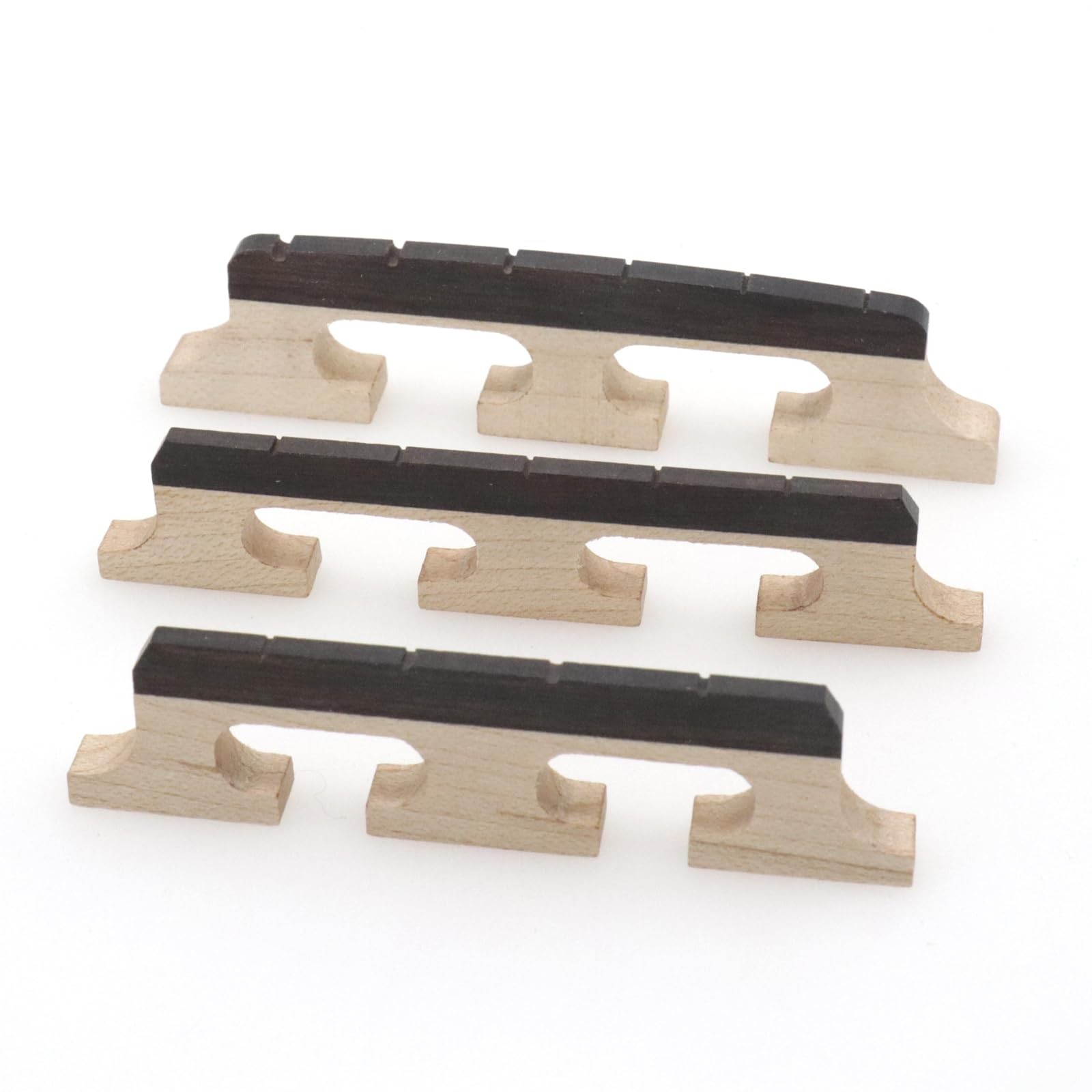 CashBeat 4-String Banjo Bridge - Premium Ebony and Maple 4 String, natural